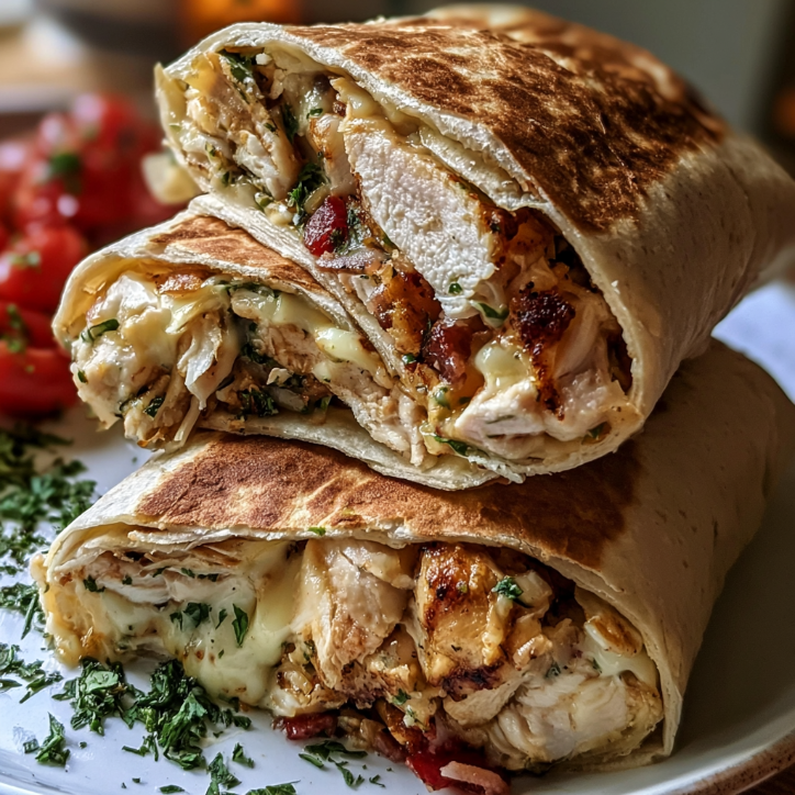 Garlic Chicken Wraps Meal for the Whole Family 2 garlic chicken wraps meal