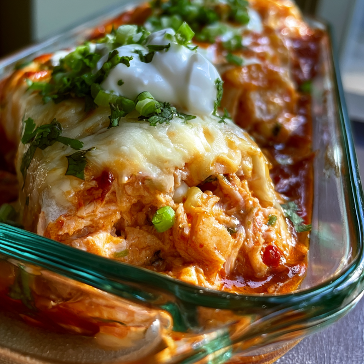 high protein chicken enchilada
