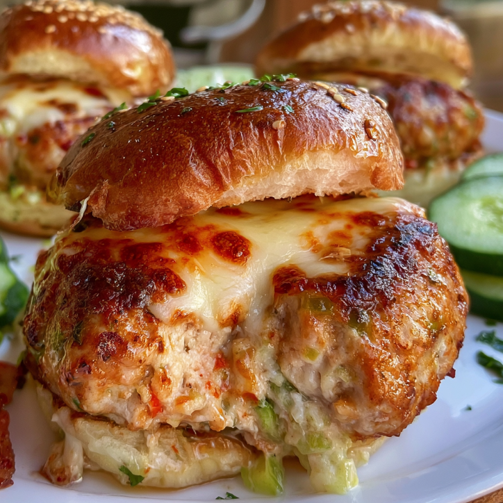 Juicy Stuffed Turkey Burgers: Easy & Delicious 2 juicy stuffed turkey burgers