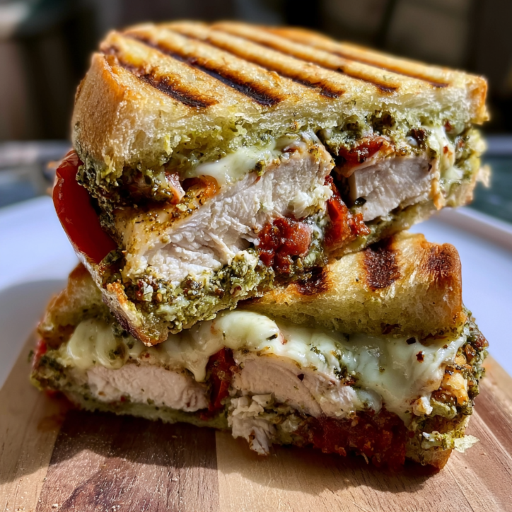 crispy chicken pesto panini