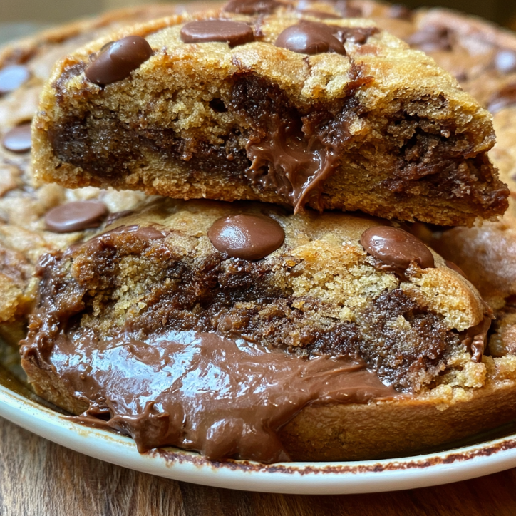 Nutella Stuffed Cookie Pie for the Whole Family 3 nutella stuffed cookie pie