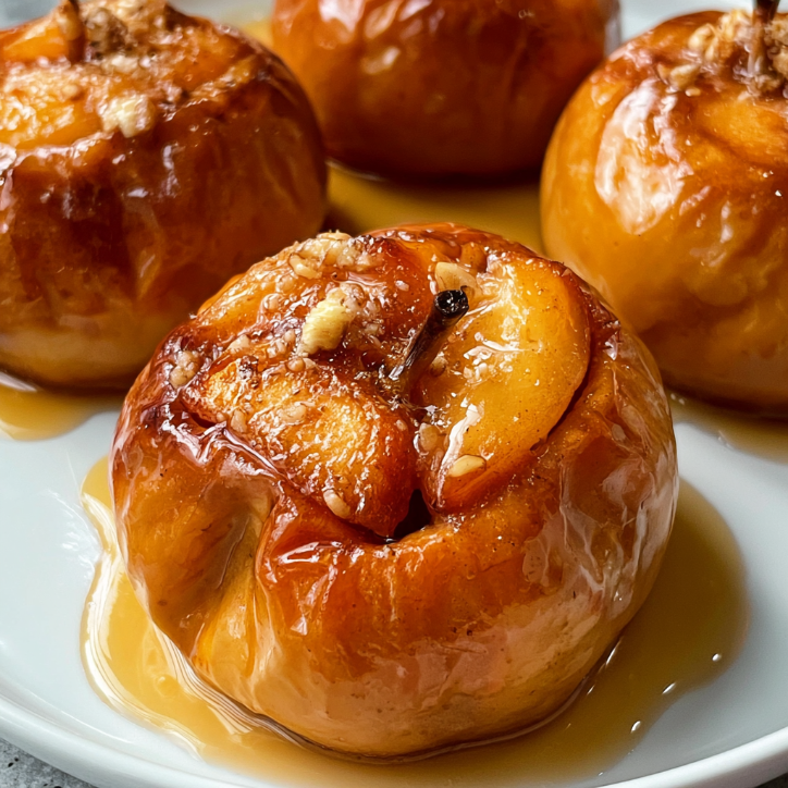 whole baked dessert apples