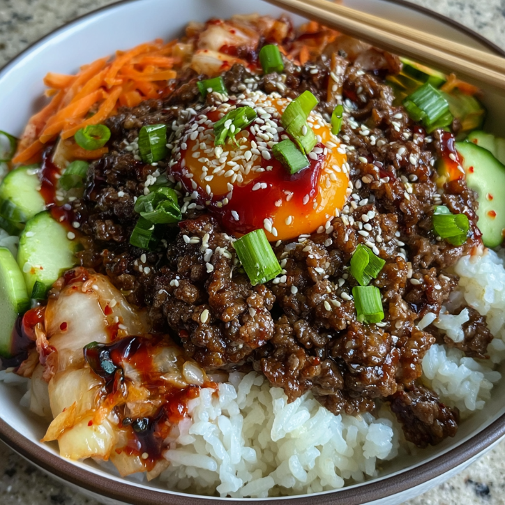 korean ground beef bowls