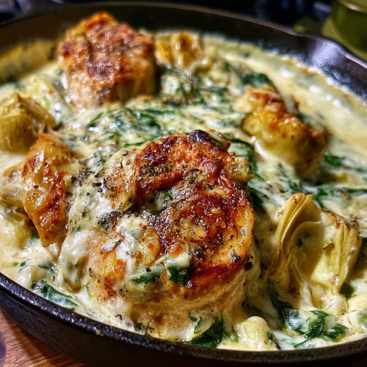 Perfect Creamy Spinach Artichoke Chicken Recipe 3 creamy spinach artichoke chicken
