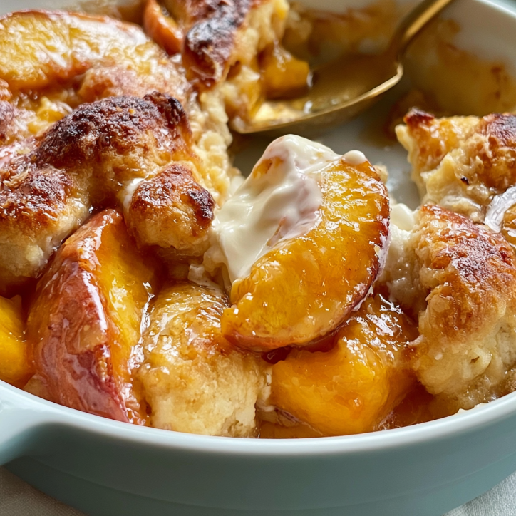 Easy Homemade Buttery Peach Cobbler 1 Easy Homemade Buttery Peach Cobbler