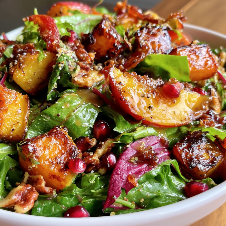 Fall Harvest Salad Toasted for Dinner Tonight