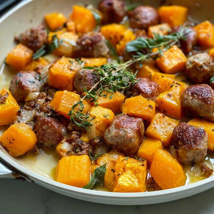 butternut squash sausage skillet