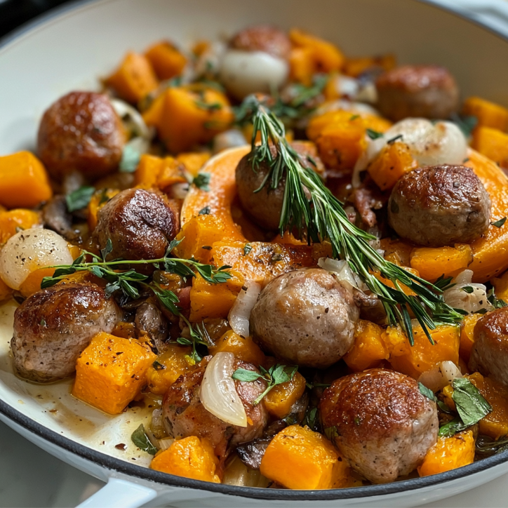 butternut squash sausage skillet