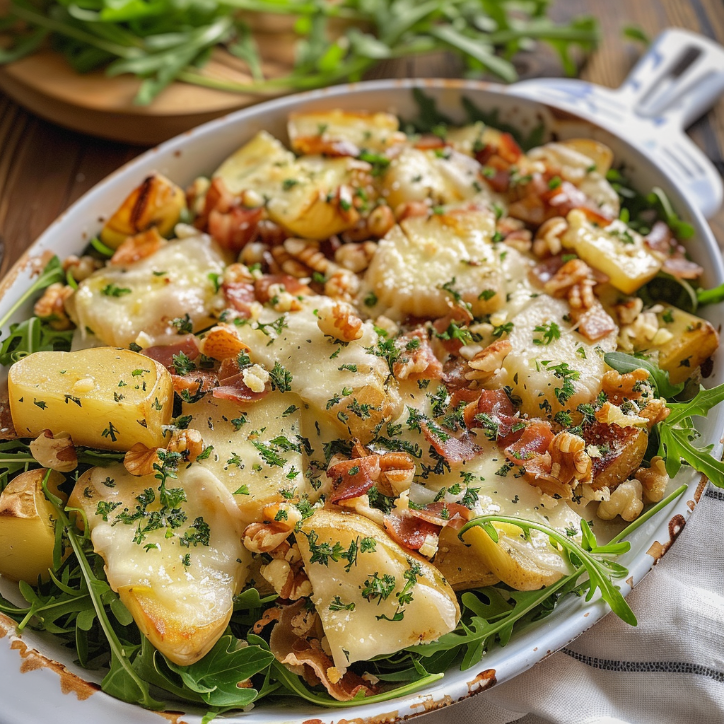 sałatka z szynką parmeńską i rukolą