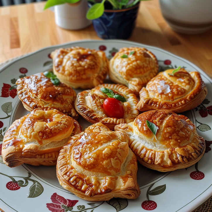 koszyczki z ciasta francuskiego z pomidorkami