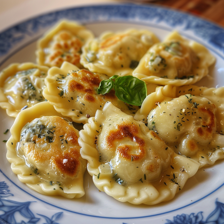pierogi ze szpinakiem i fetą