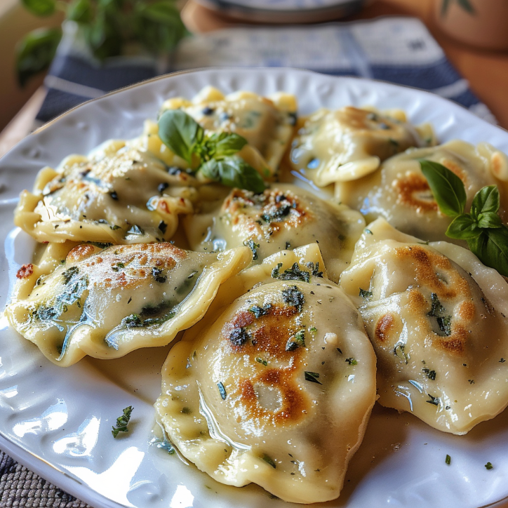 pierogi ze szpinakiem i fetą