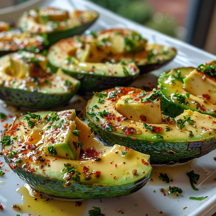 knoblauch garnelen mit avocado