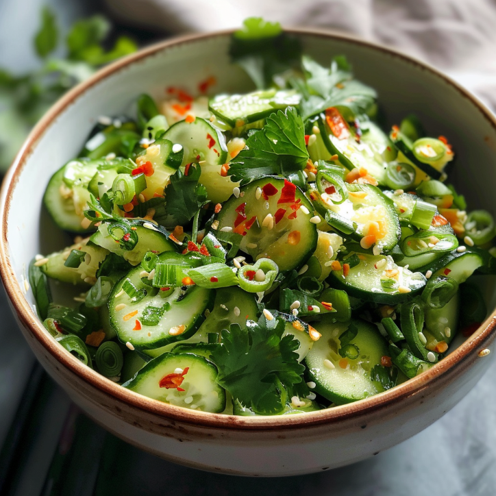 erfrischender asiatischer gurkensalat genuss: Erfrischender