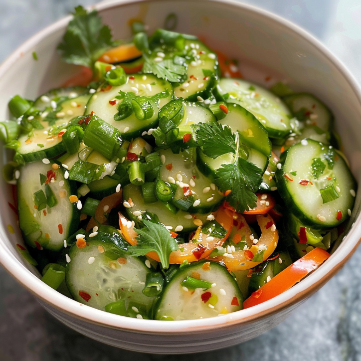 erfrischender asiatischer gurkensalat genuss