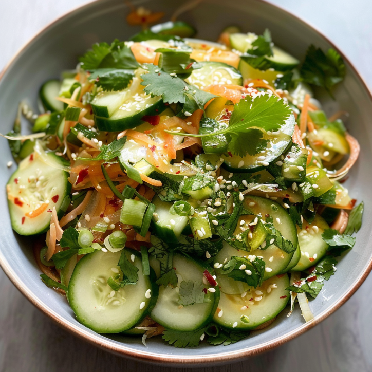 erfrischender asiatischer gurkensalat genuss