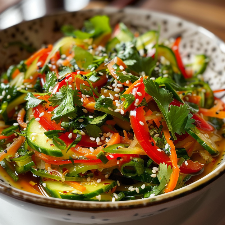 frischer asiatischer gurkensalat delight: Frischer Asiatischer