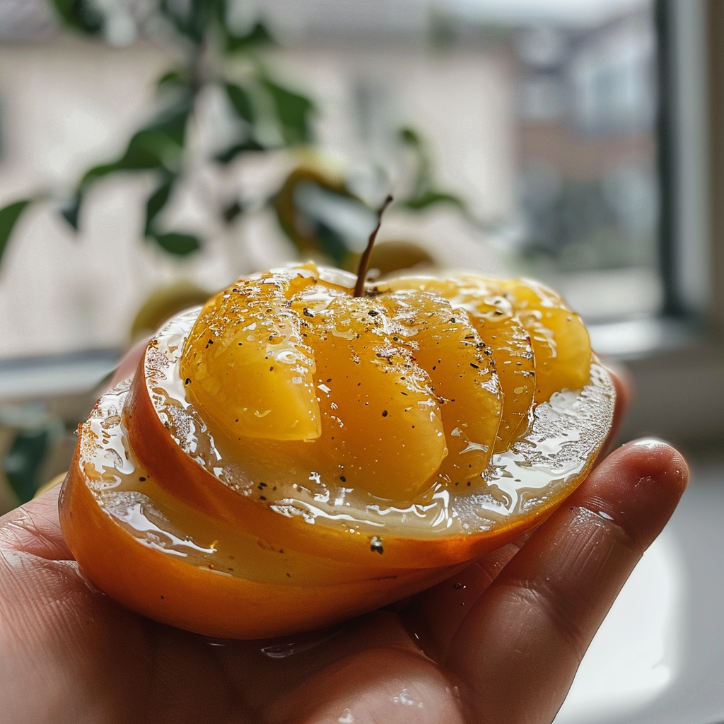 karamellisierte birnen auf ziegenk