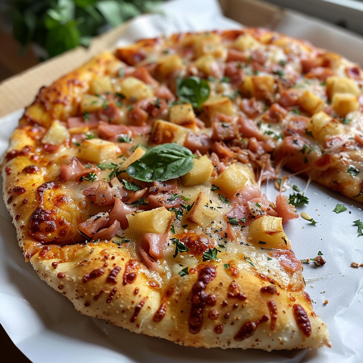 hawaiianische pizza handpasteten mit: Hawaiianische