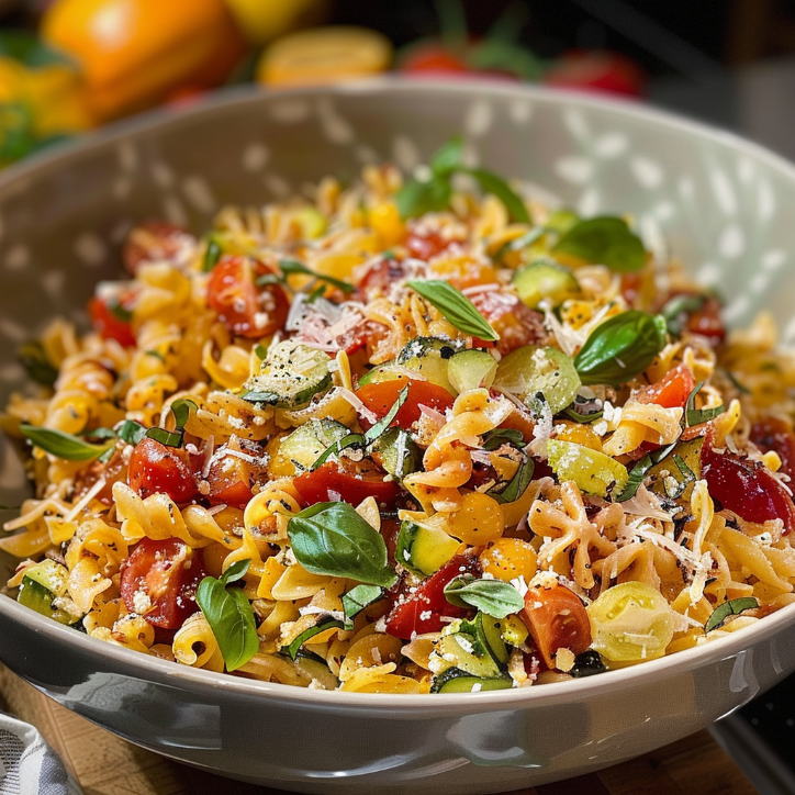 Crispy Pasta Salat mit Feta und Gemüse: Ein Sommerhit