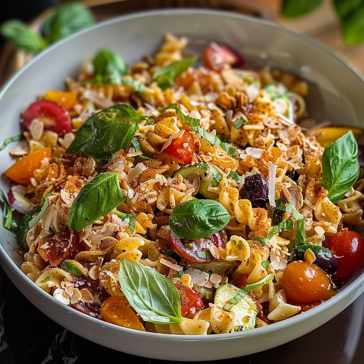 crispy pasta salat mit