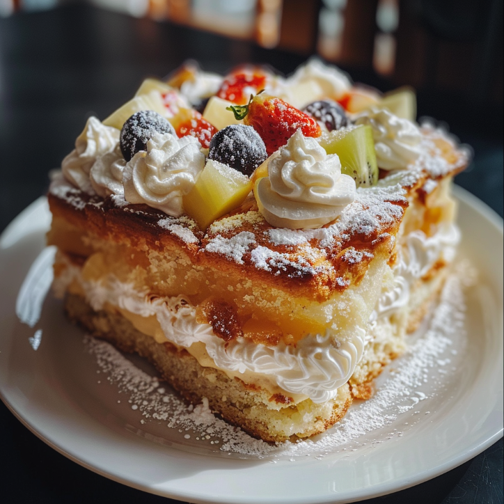 Zahlenkuchen mit Sahnecreme und frischen Früchten: Ein Hingucker