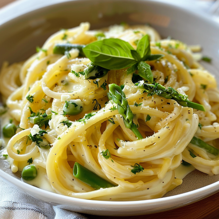 spargel pasta mit zitronenrahmsauce