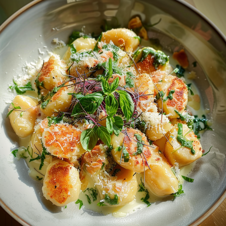 ucherlachs gnocchi mit parmesan