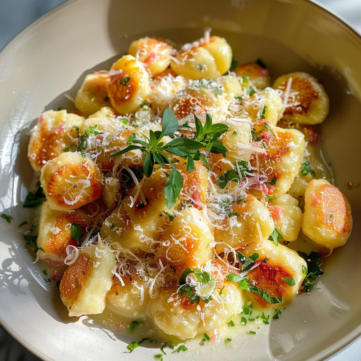 ucherlachs gnocchi mit parmesan: Räucherlachs-Gnocchi