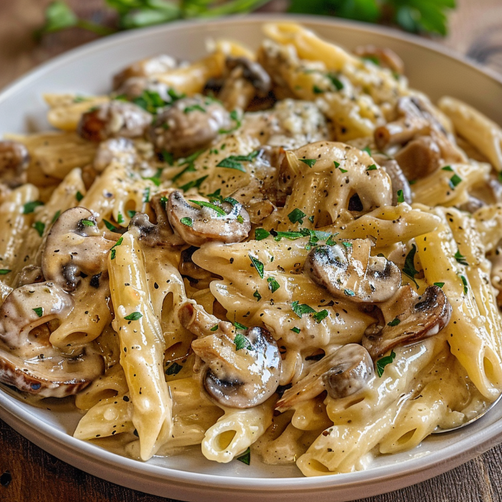 Hähnchen Champignons Pasta