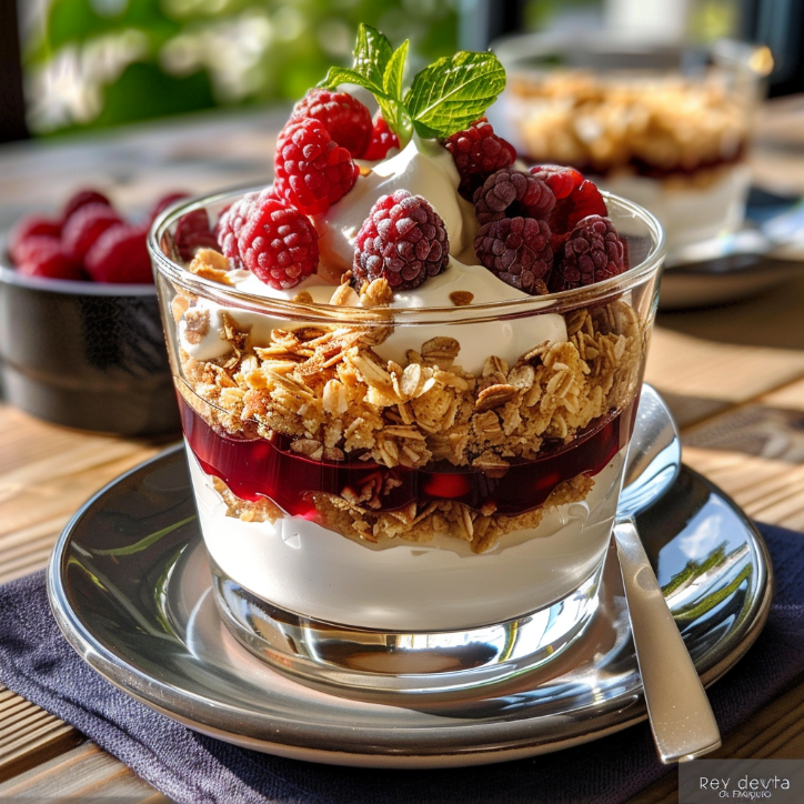 Zwetschgen Dessert im Glas