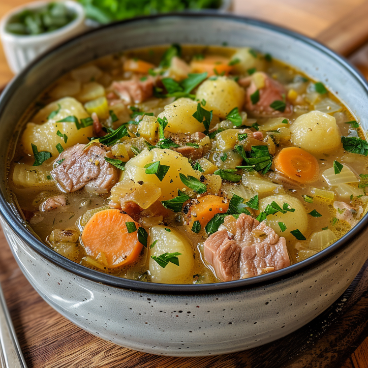 Suppe mit Hackfleischbällchen