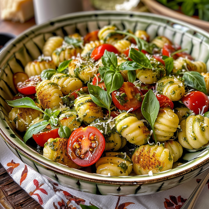 Gnocchi Salat mit Pesto: Gnocchi-Salat mit Pesto und Rucola –