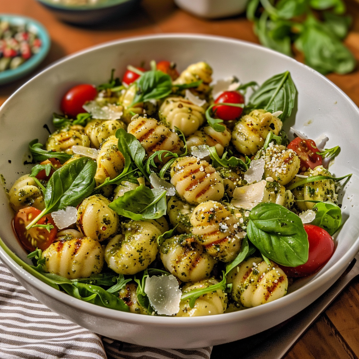 Gnocchi Salat mit Pesto