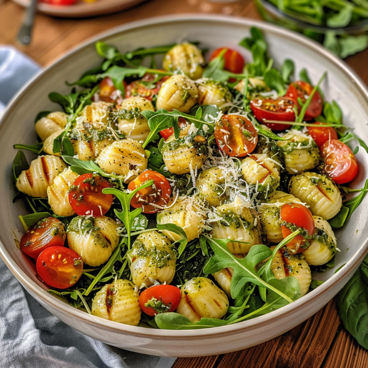 Gnocchi Salat mit Pesto