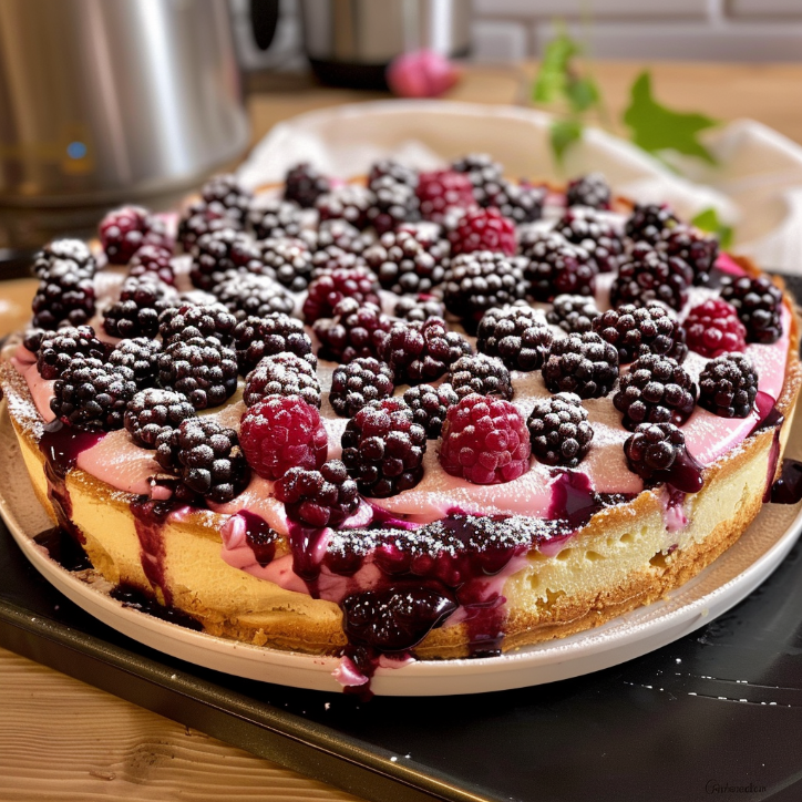 Brombeerkuchen mit Quark