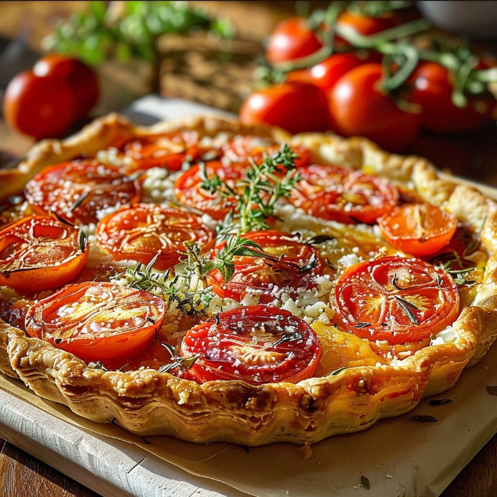 Tomaten Tarte mit Blätterteig
