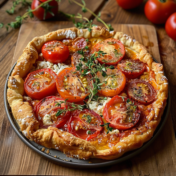 Tomaten Tarte mit Blätterteig
