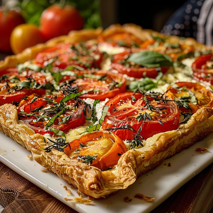 Tomaten Tarte mit Blätterteig