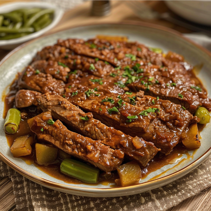 Bohnen Hackfleisch Pfanne: Grüne-Bohnen-Hackfleisch-Pfanne: