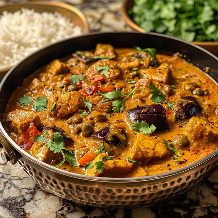 Auberginen Curry indisch: Indisches Auberginen-Curry