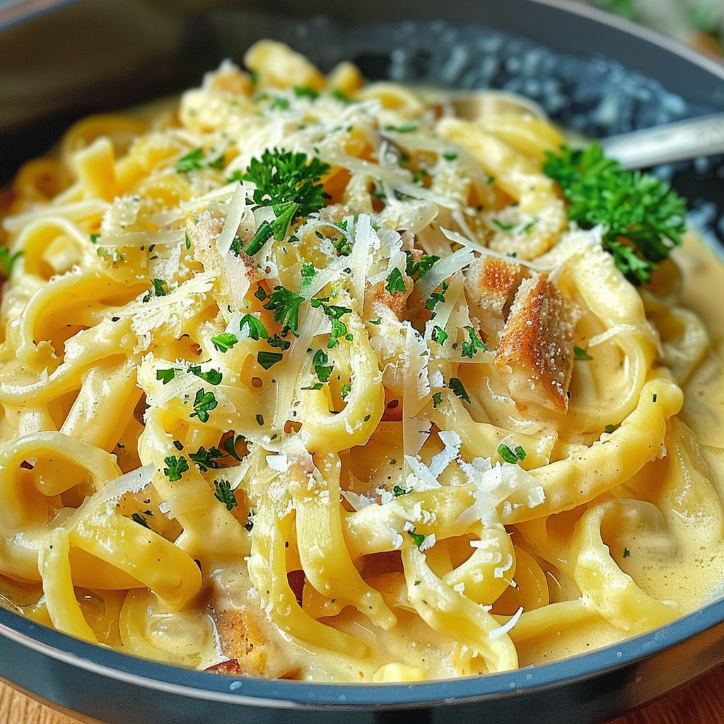pasta-soße mit hüttenkäse ein