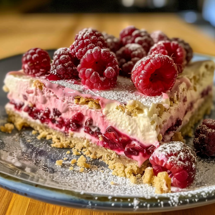 gesunder no bake himbeerkuchen