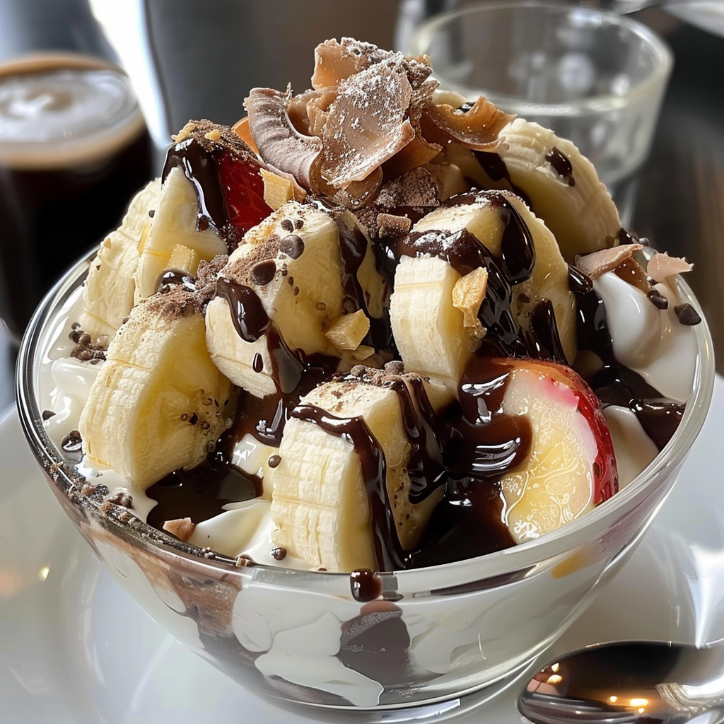 banana-split-dessert ein unglaubliches ultimatives