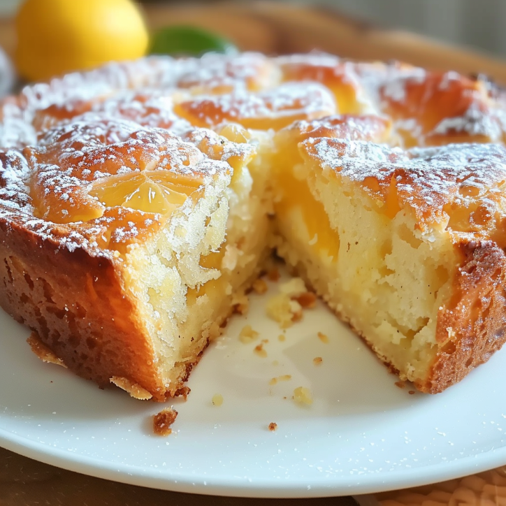 schneller zitronenkuchen mit sauerteig-rest