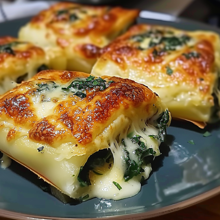 kartoffeltaschen mit spinat-frischkäse ein