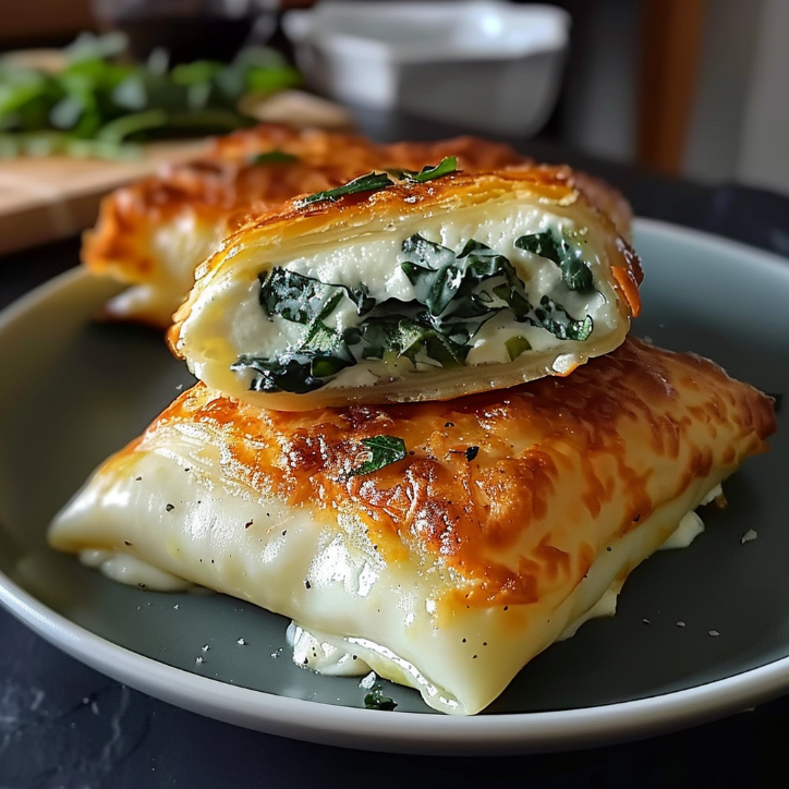 kartoffeltaschen mit spinat-frischkäse ein