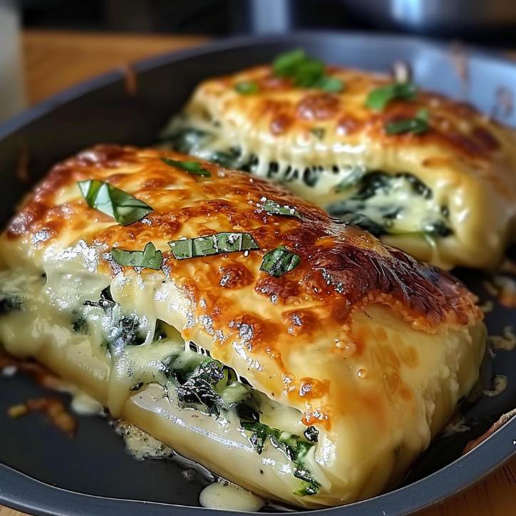 kartoffeltaschen mit spinat-frischkäse ein