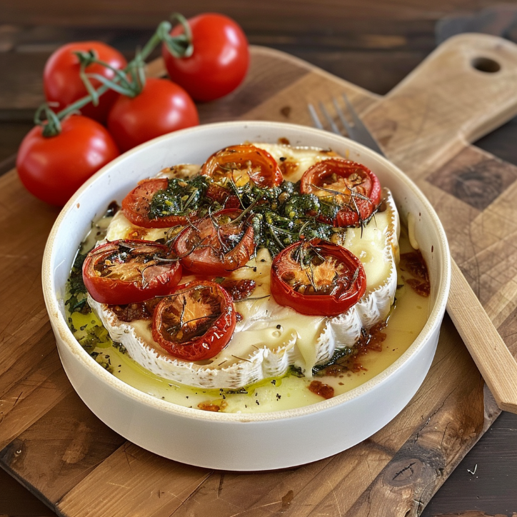 tomaten uter camembert aus