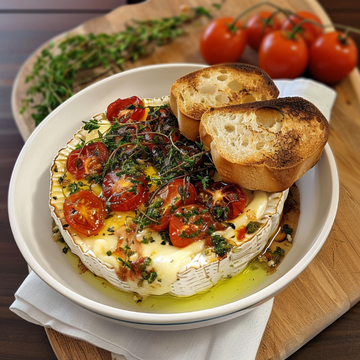 tomaten uter camembert aus